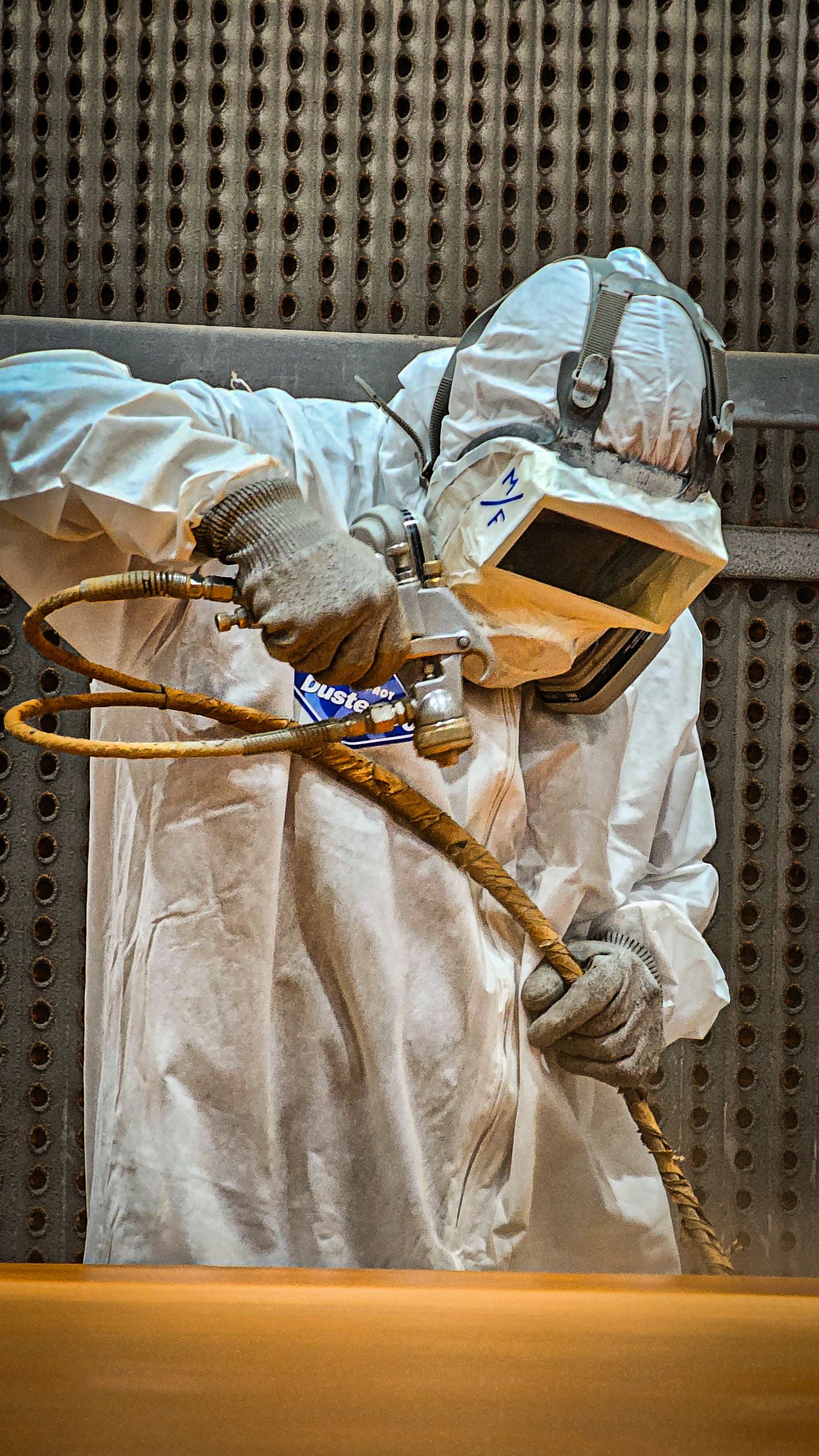 Superheated steam and abrasive cleaning